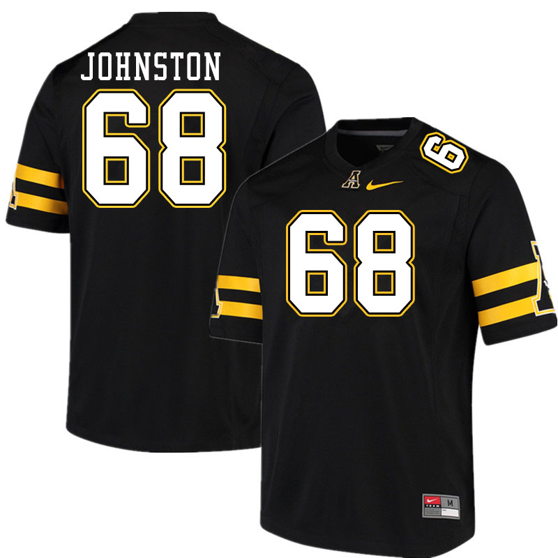 Men #68 Greg Johnston Appalachian State Mountaineers College Football Jerseys Sale-Black